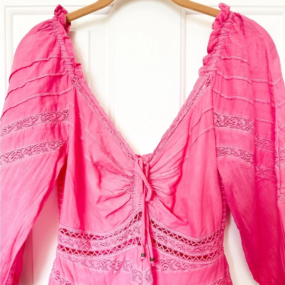FREE PEOPLE Pink Boho Women's Dress - Size XSmall